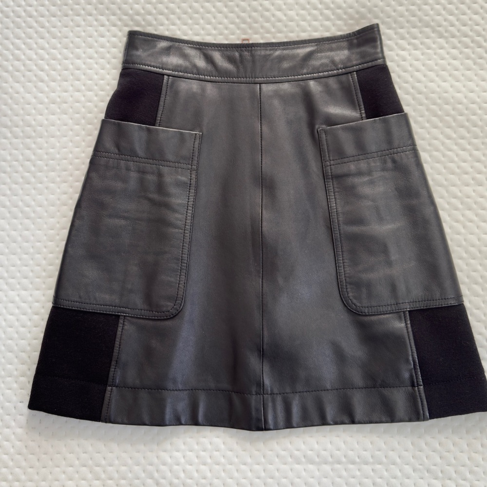 See by Chloé high-rise leather miniskirt.